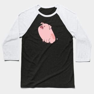 Waddles Pig Cartoon thinking Baseball T-Shirt